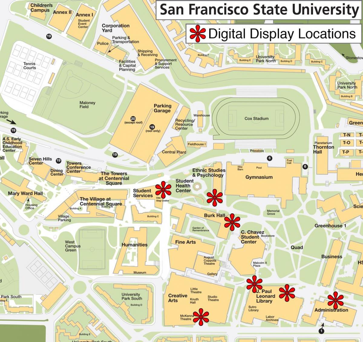 Сан Франциско државен универзитет мапа
