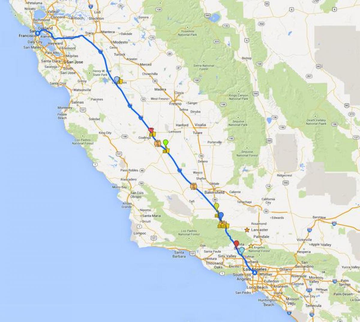 Карта на Сан Франциско возење турнеја