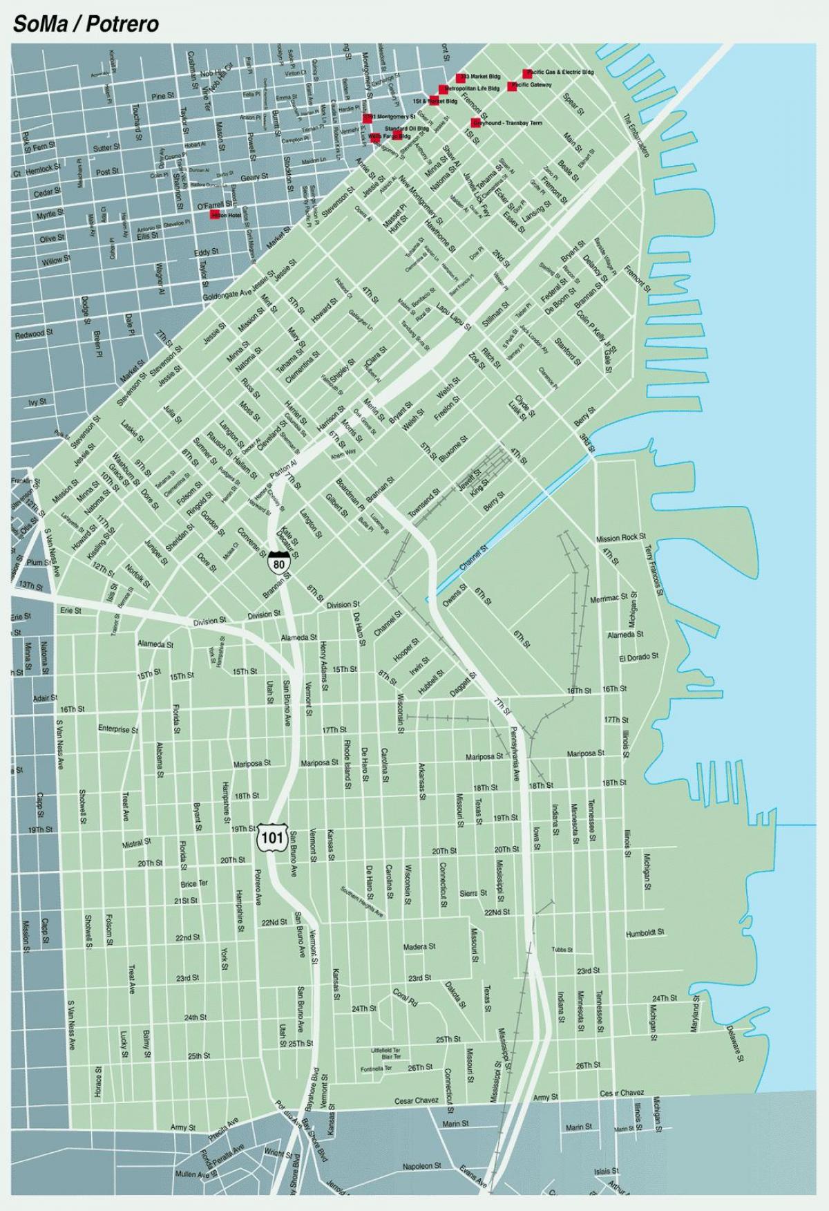 карта на сома Сан Франциско