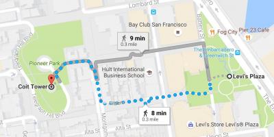 Карта на Сан Франциско само водени прошетка
