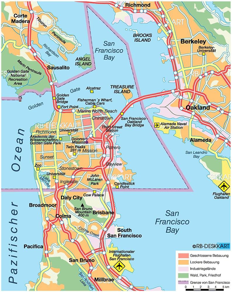 карта на east bay градови
