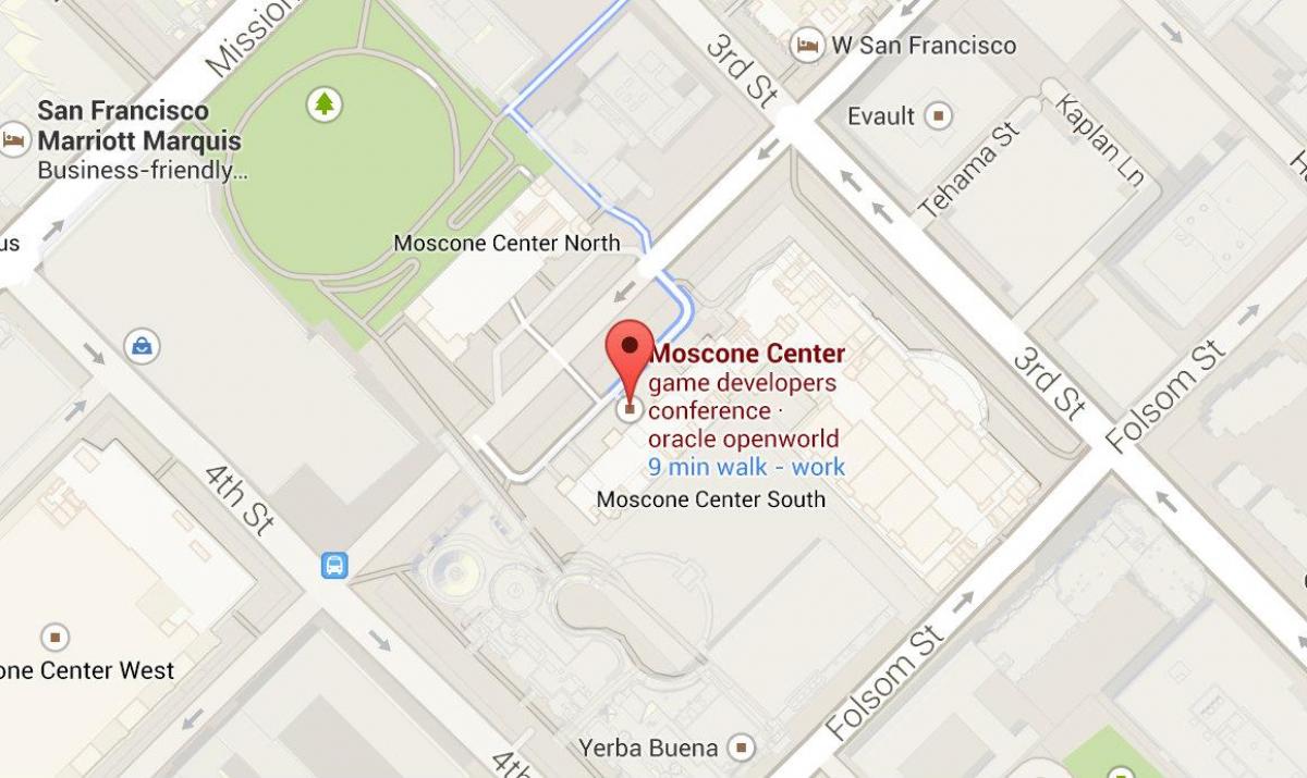 Карта на moscone center во Сан Франциско