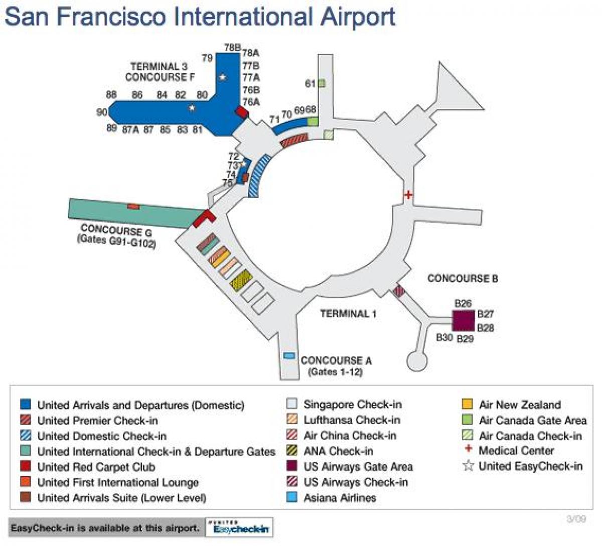 Сан Франциско аеродром мапата на обединетите