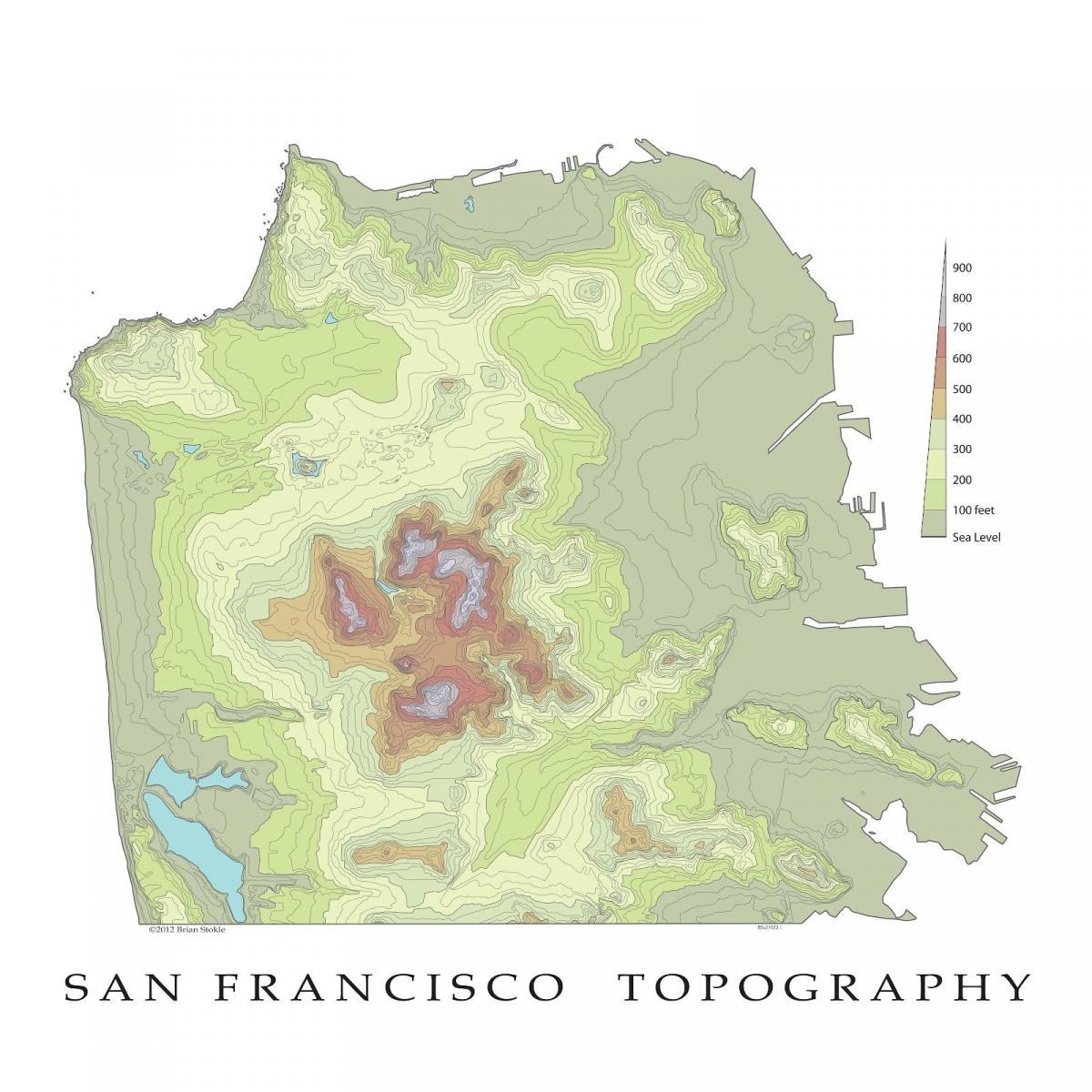 Сан Франциско топографски мапа