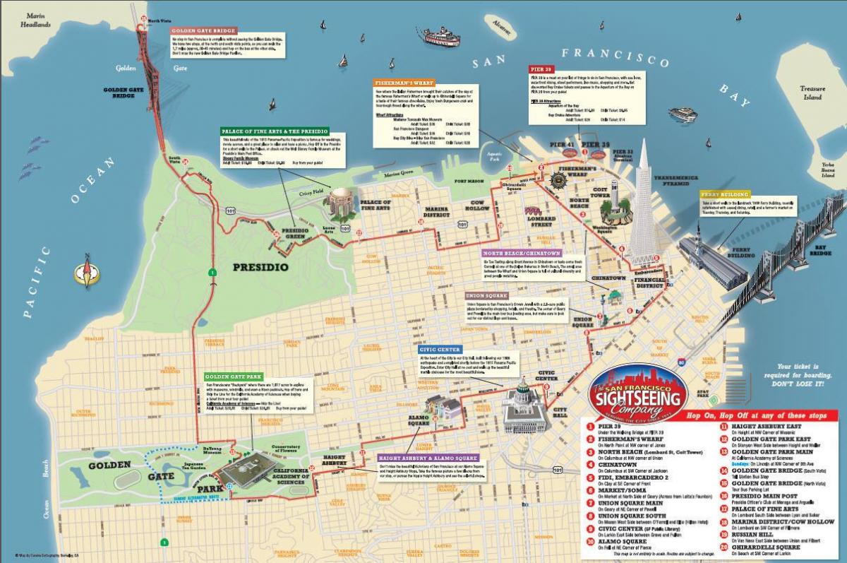Карта на Сан Фран хоп хоп на исклучување 