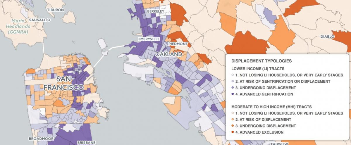Карта на Сан Франциско gentrification