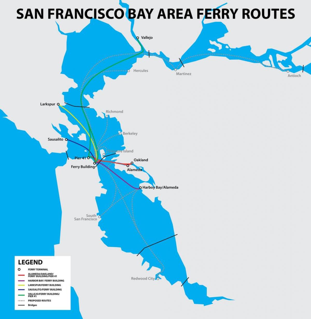 Сан Франциско заливот бродска карта