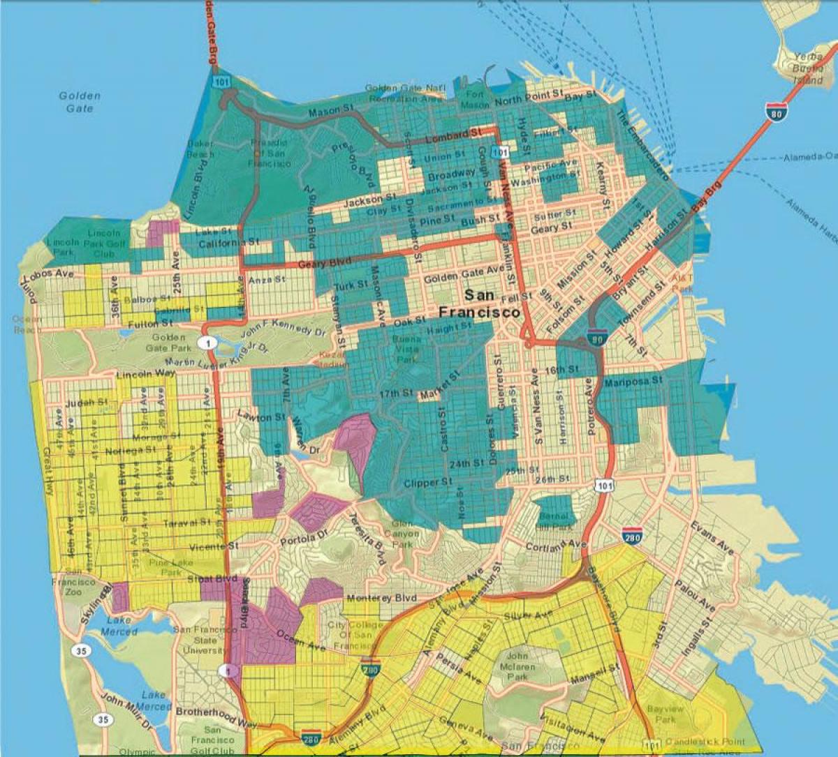 Карта на Сан Франциско гис