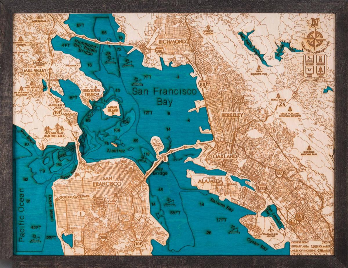 Карта на Сан Франциско дрво