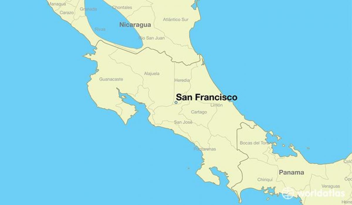 Карта на Сан Франциско на светот