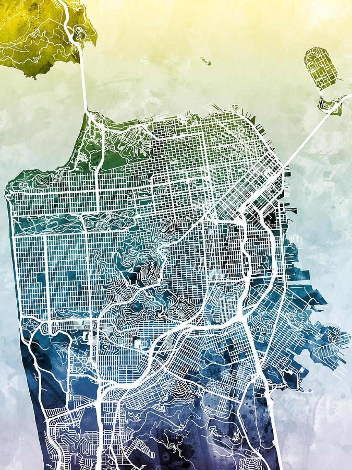 Карта на Сан Франциско град уметност