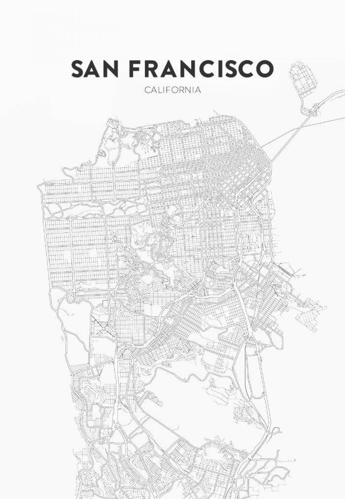 испечатите картата на Сан Франциско