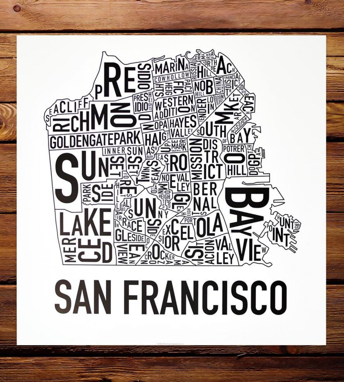 Карта на Сан Франциско соседството уметност