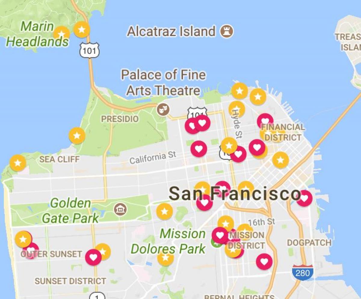 Карта на Сан Франциско финансиски област