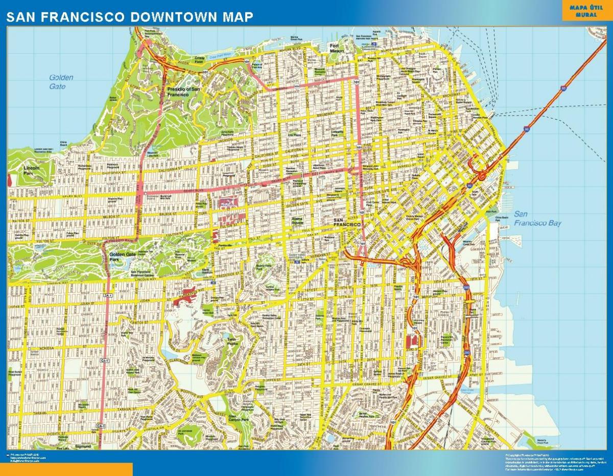 Карта на Сан Франциско ѕид
