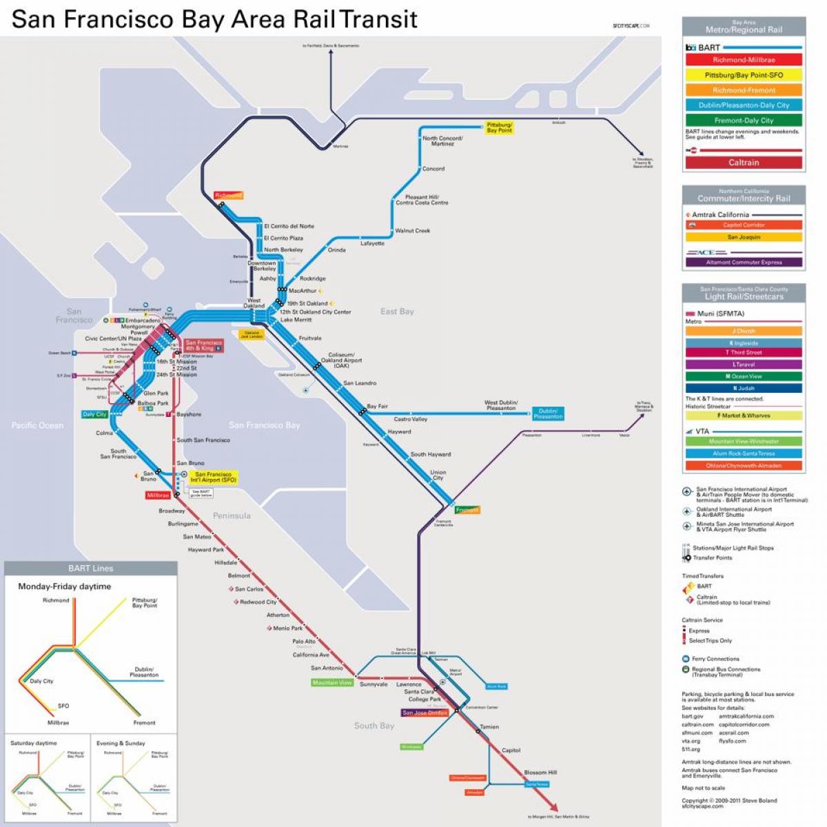 барт станици Сан Франциско мапа