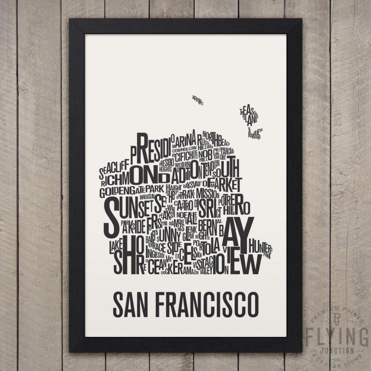 Сан Франциско типографија мапа