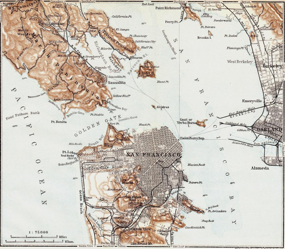 Карта на гроздобер Сан Франциско 