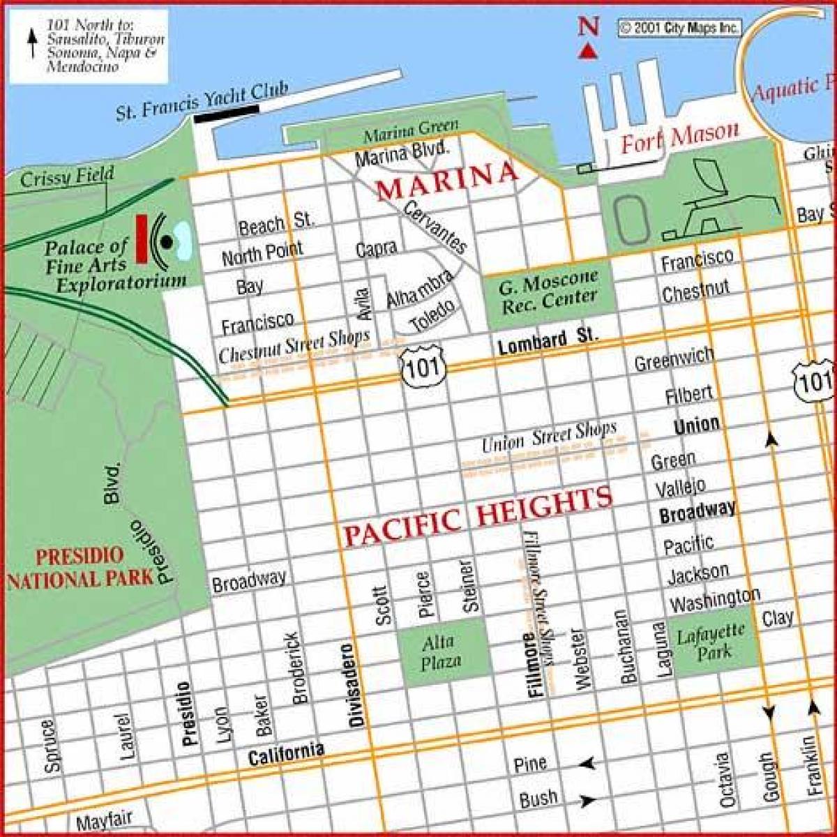 Сан Франциско марина мапа