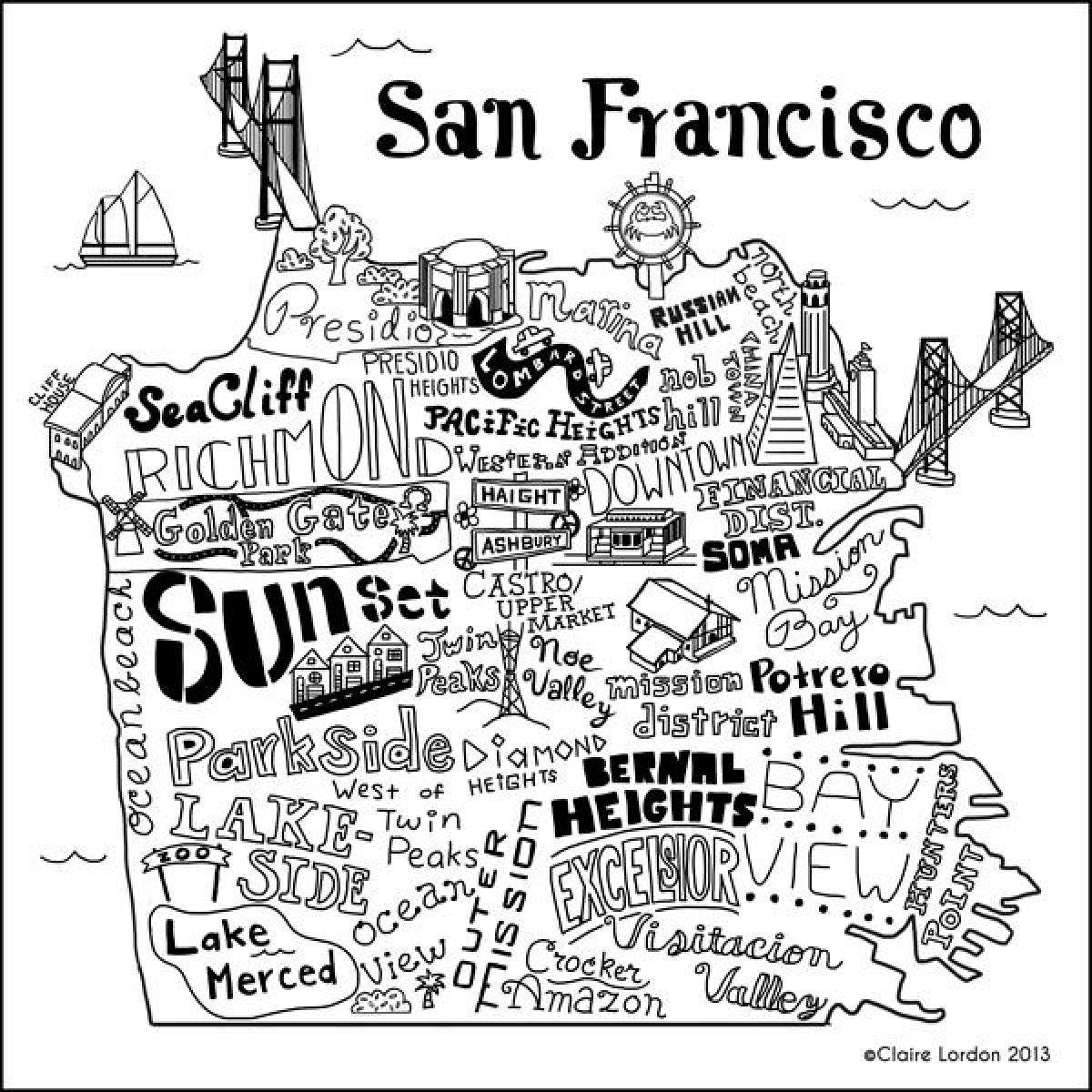 Карта на продавница Сан Франциско