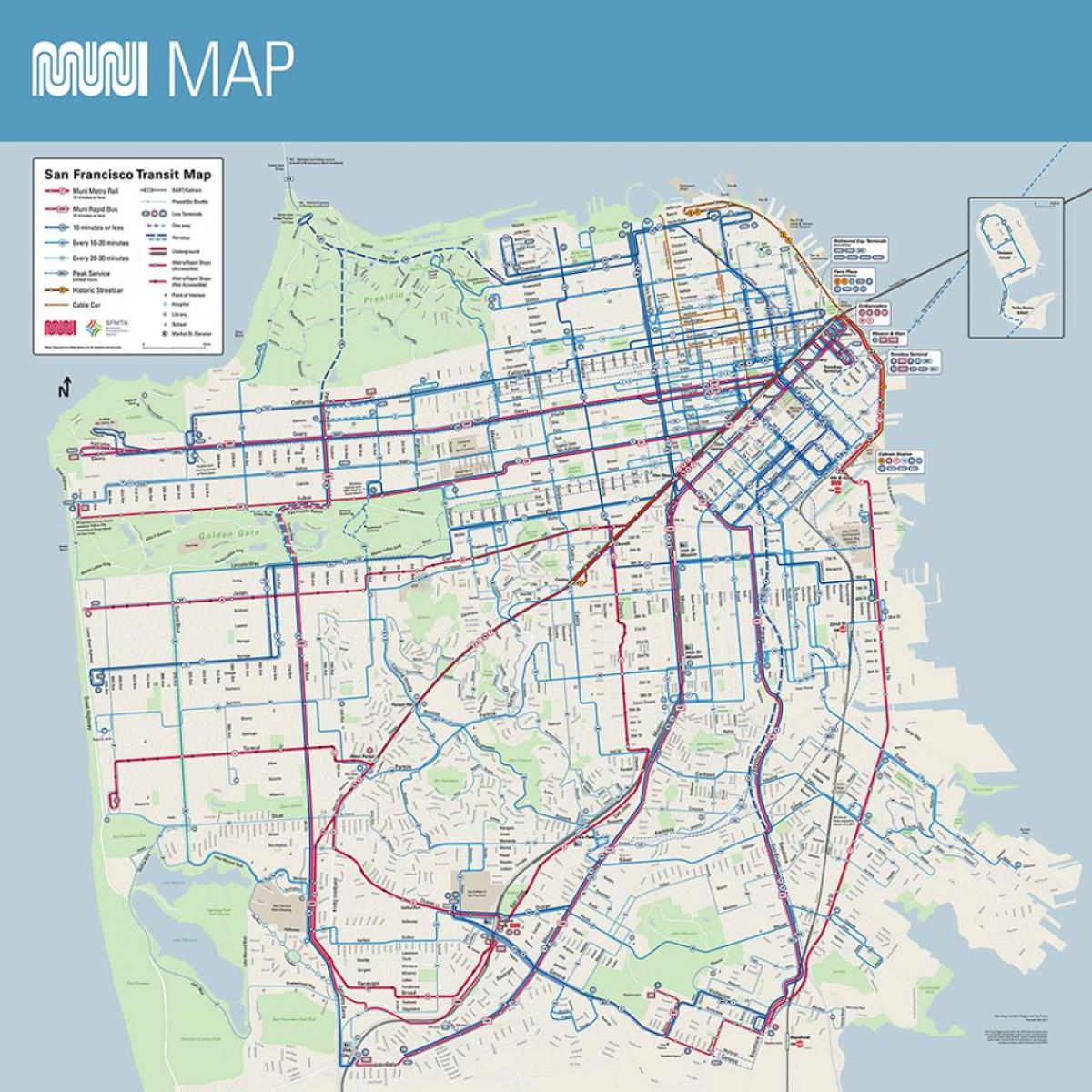 мини мапата Сан Франциско ca