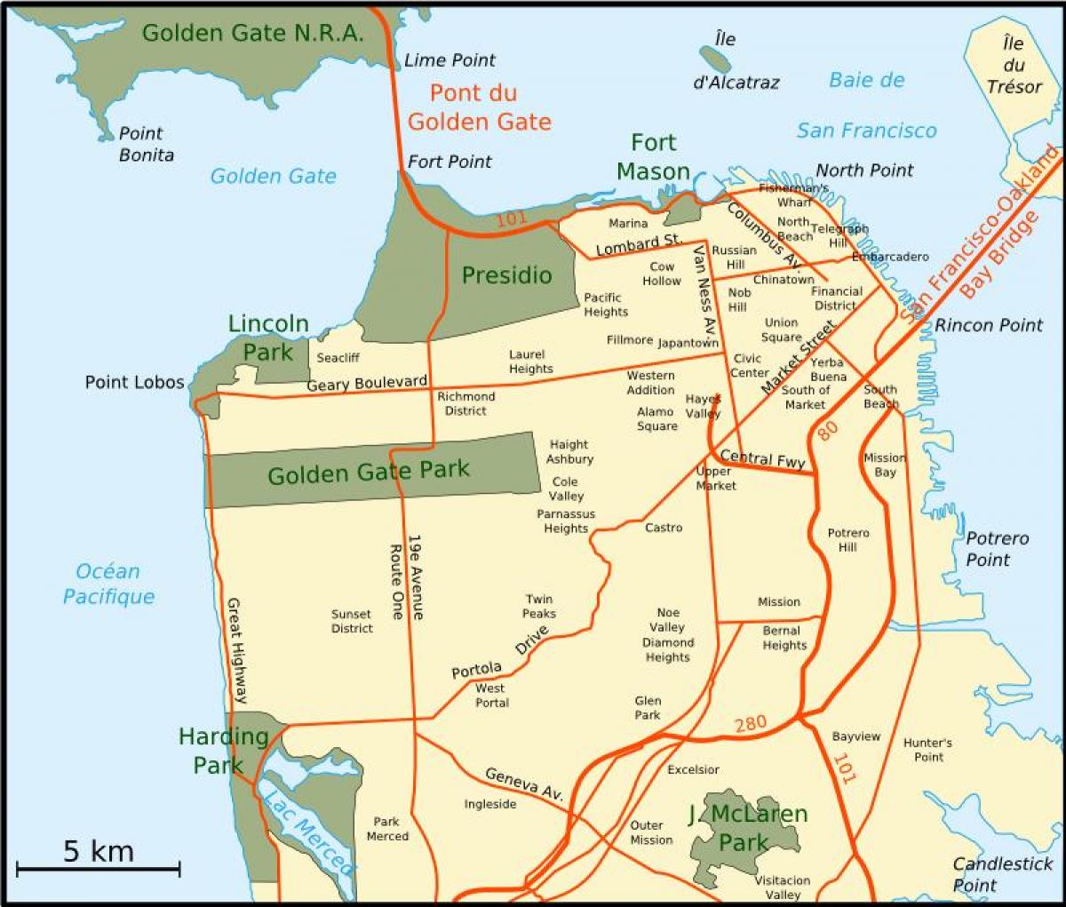 Карта на поголема bay област
