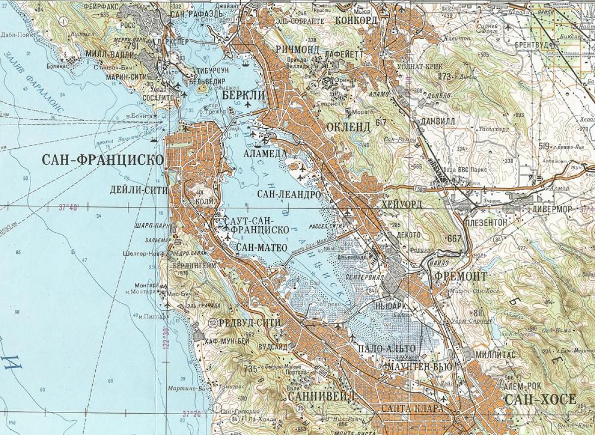 Карта на советскиот Сан Франциско