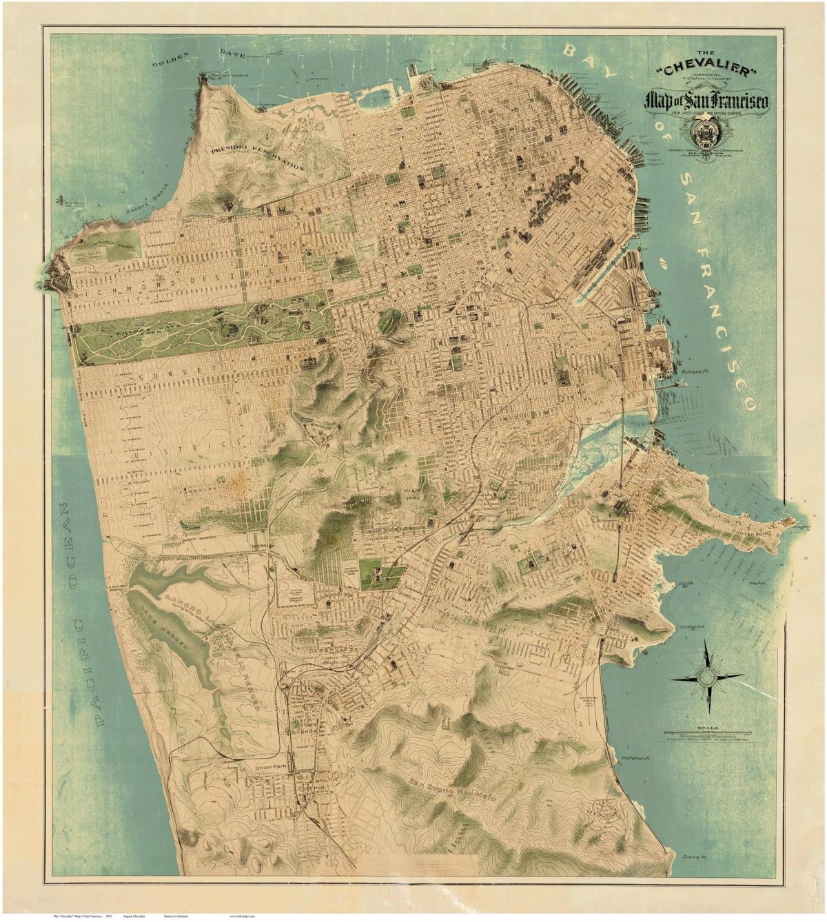 Мапата на стариот Сан Франциско 