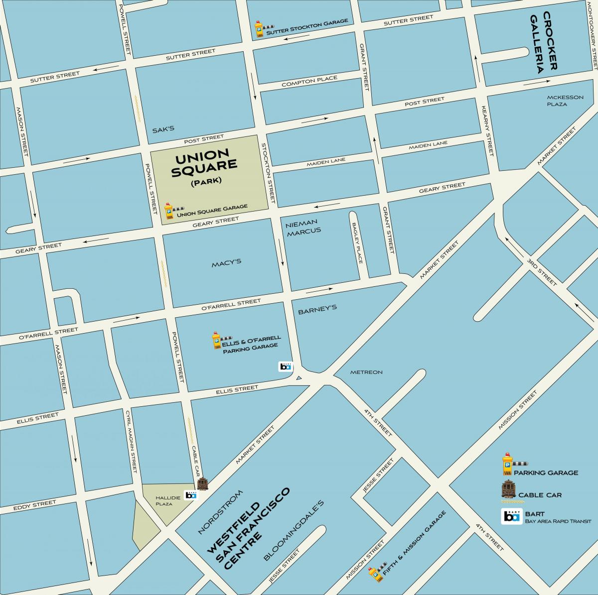 Сан Франциско шопинг мапа