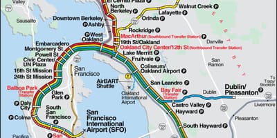 Барт мапата SFO