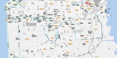 Карта на Сан Франциско ознаки за места