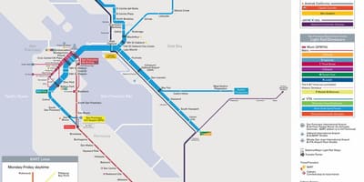 Барт станици Сан Франциско мапа