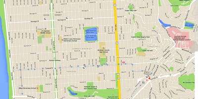 Карта на твин врвови Сан Франциско