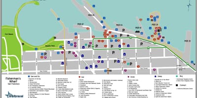 Карта на Сан Франциско рибар е пристан