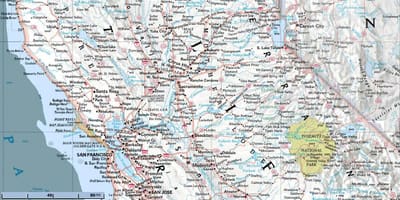 Карта на северно од Сан Франциско