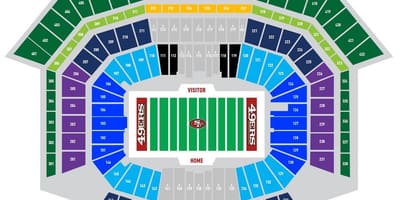 Карта на 49ers паркинг 