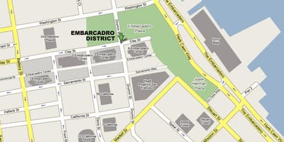 Карта на embarcadero Сан Франциско