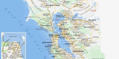 San Francisco bay area мапата калифорнија