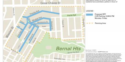 Карта на SFmta улица чистење