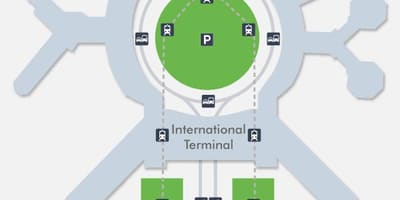 Карта на SFO аеродромот, терминал 1