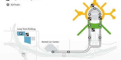Карта на SFO воз