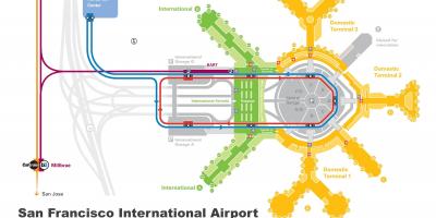 Сан Франциско аеродром за изнајмување на автомобил мапа
