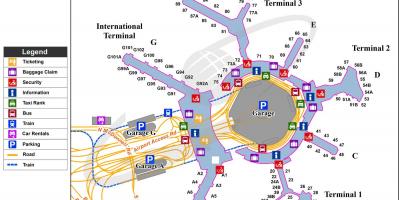 SFO меѓународниот аеродром мапа