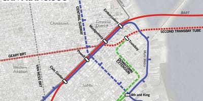 Карта на transbay терминал
