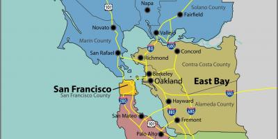 Сан Франциско заливот на мапа