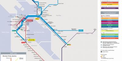 Барт станици Сан Франциско мапа