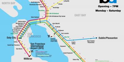 Барт системот Сан Франциско мапа