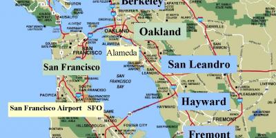 Карта на Сан Франциско област калифорнија