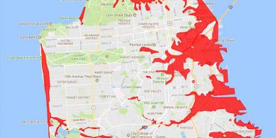 Сан Франциско области за да се избегне мапа