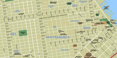 Мапа на градот Сан Франциско ca